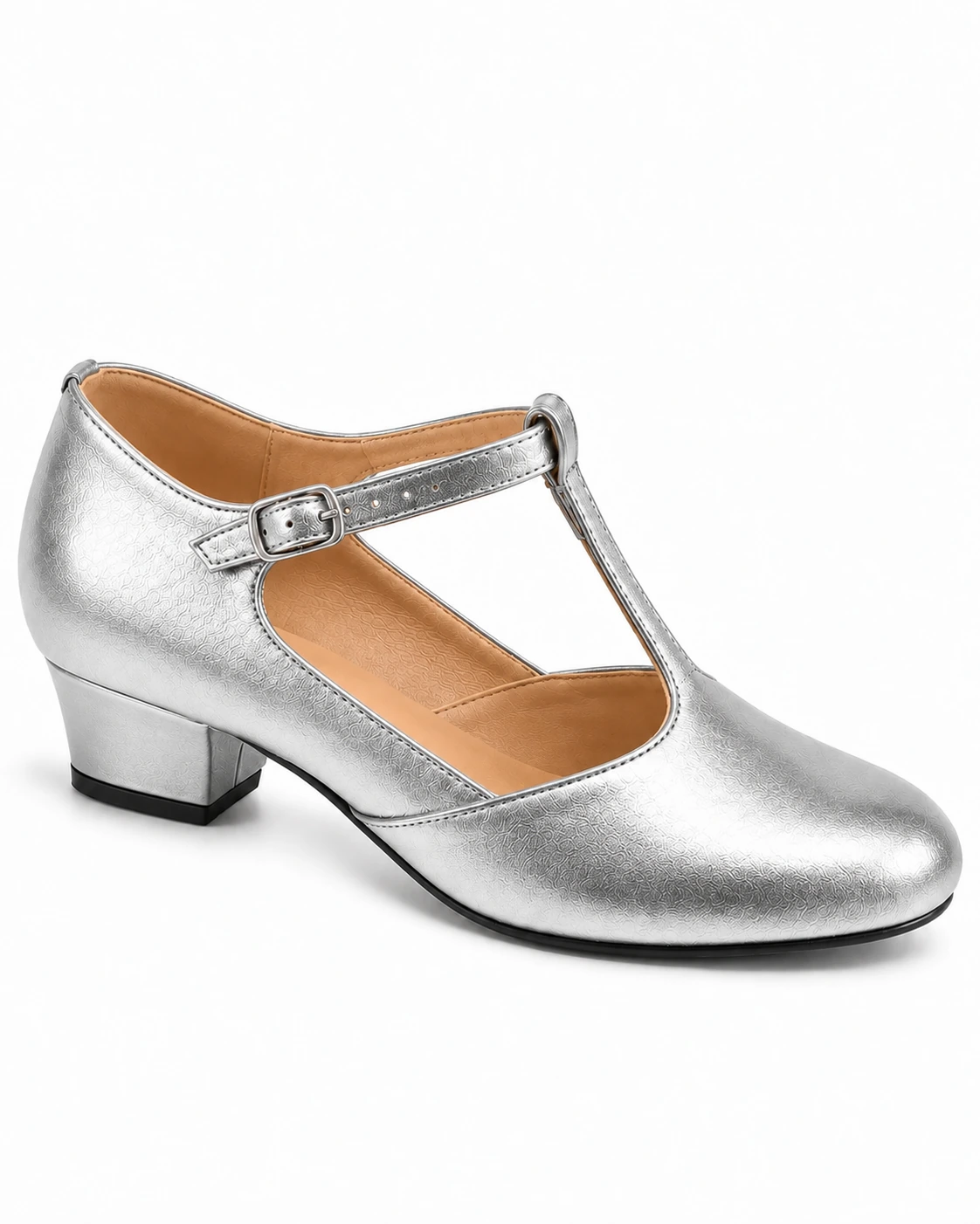 Sapato Boneca Feminino para Dança Salto 3 cm Pra Dança · Prata · 126 — foto do produto