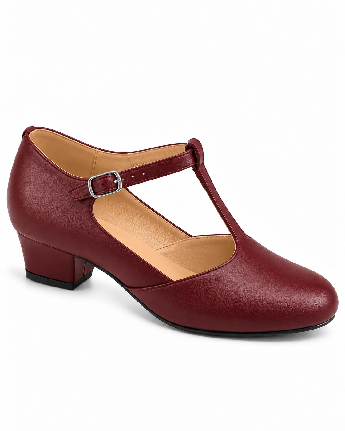Sapato Boneca Feminino para Dança Salto 3 cm Pra Dança · Vinho · 126 — foto do produto