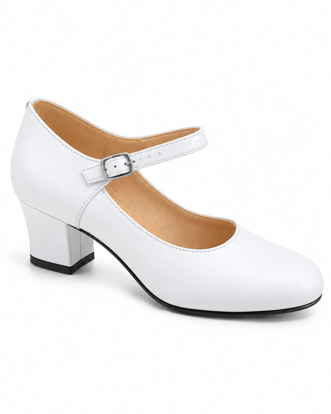 Sapato Boneca Feminino para Dança Salto 5 cm Pra Dança · Branco · 135 — foto do produto