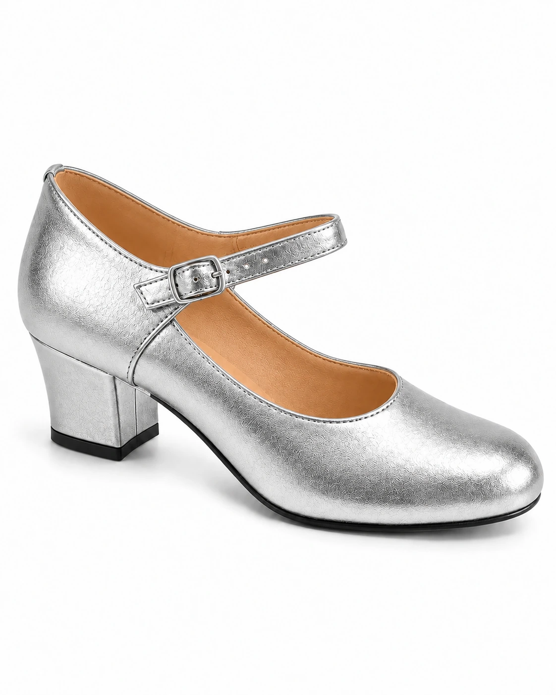 Sapato Boneca Feminino para Dança Salto 5 cm Pra Dança · Prata · 135 — foto do produto