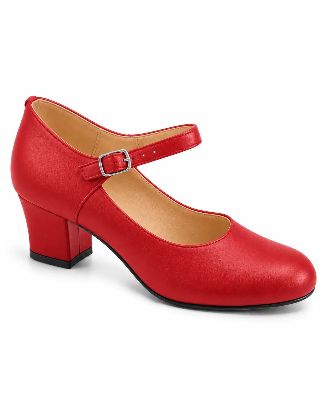 Sapato Boneca Feminino para Dança Salto 5 cm Pra Dança · Vermelho · 135 — foto do produto