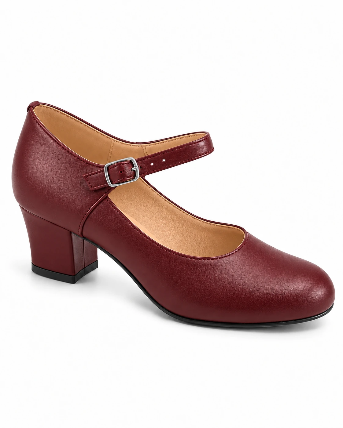 Sapato Boneca Feminino para Dança Salto 5 cm Pra Dança · Vinho · 135 — foto do produto