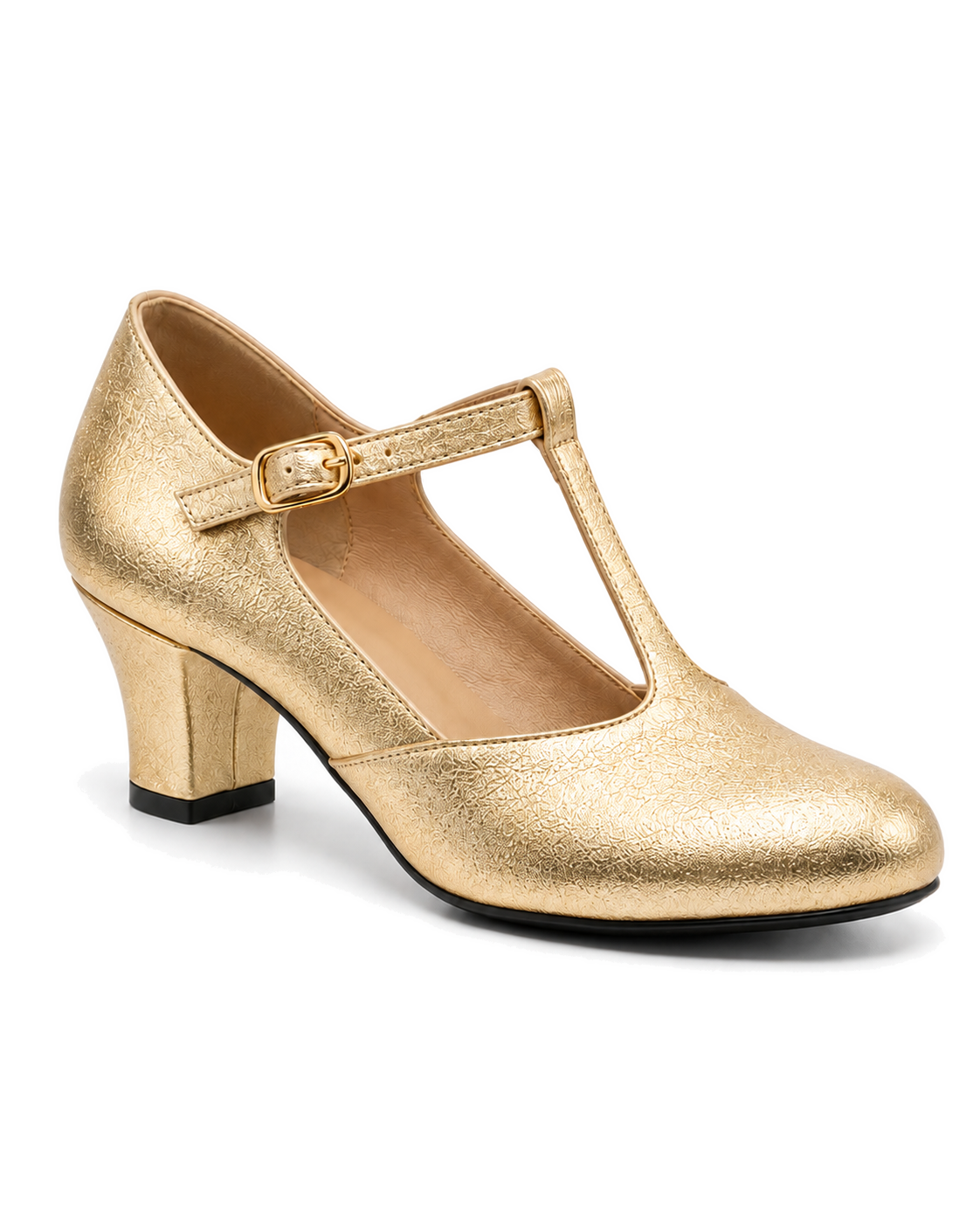Sapato Boneca Feminino para Dança Salto 6 cm Pra Dança · Dourado · 165 — foto do produto