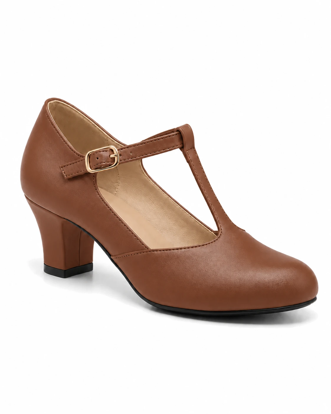 Sapato Boneca Feminino para Dança Salto 6 cm Pra Dança · Marrom claro · 165 — foto do produto