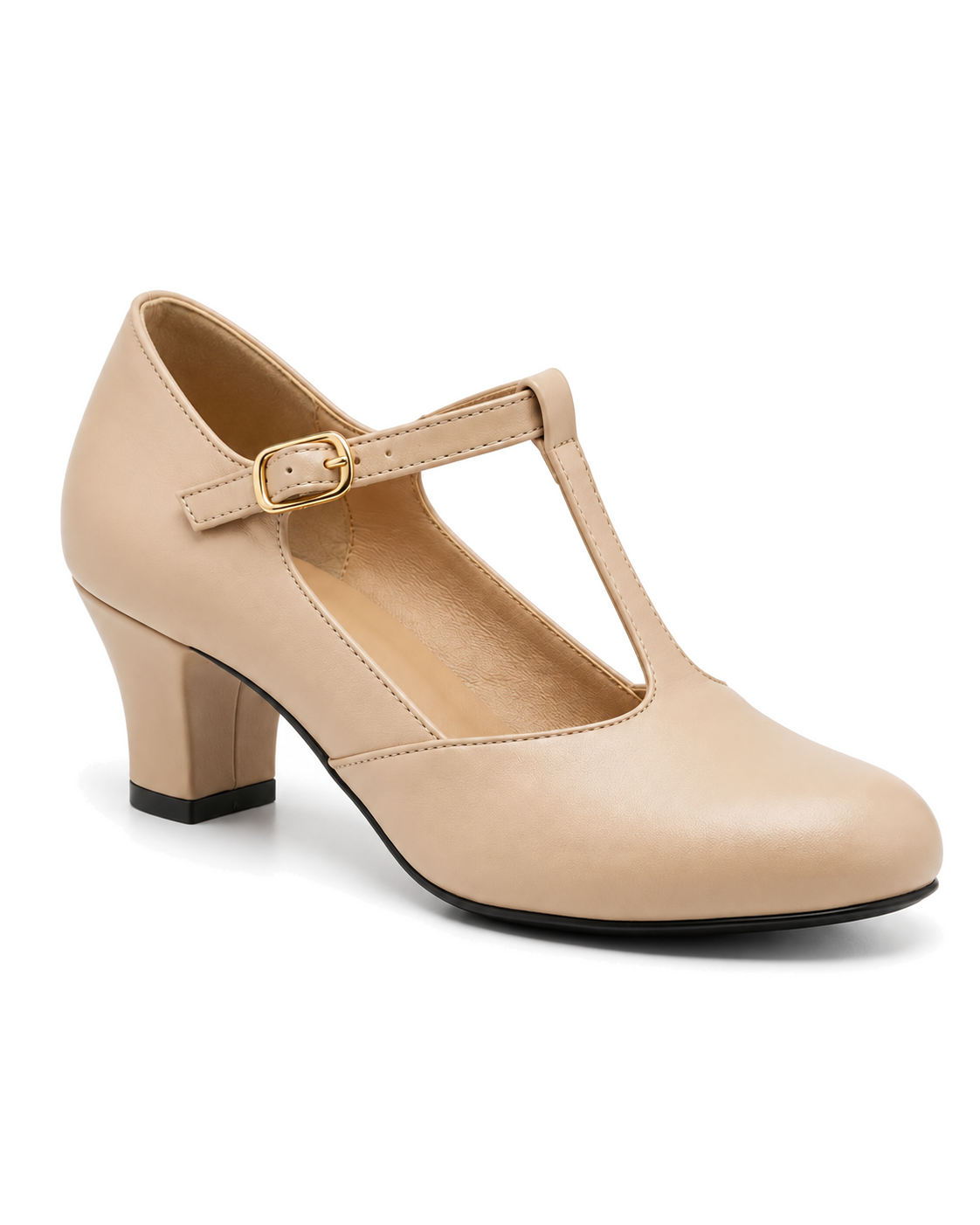 Sapato Boneca Feminino para Dança Salto 6 cm Pra Dança · Nude · 165