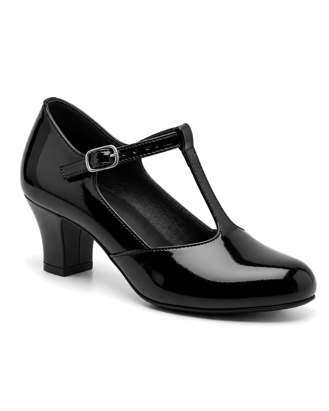 Sapato Boneca Feminino para Dança Salto 6 cm Pra Dança · Preto Verniz · 165 — foto do produto
