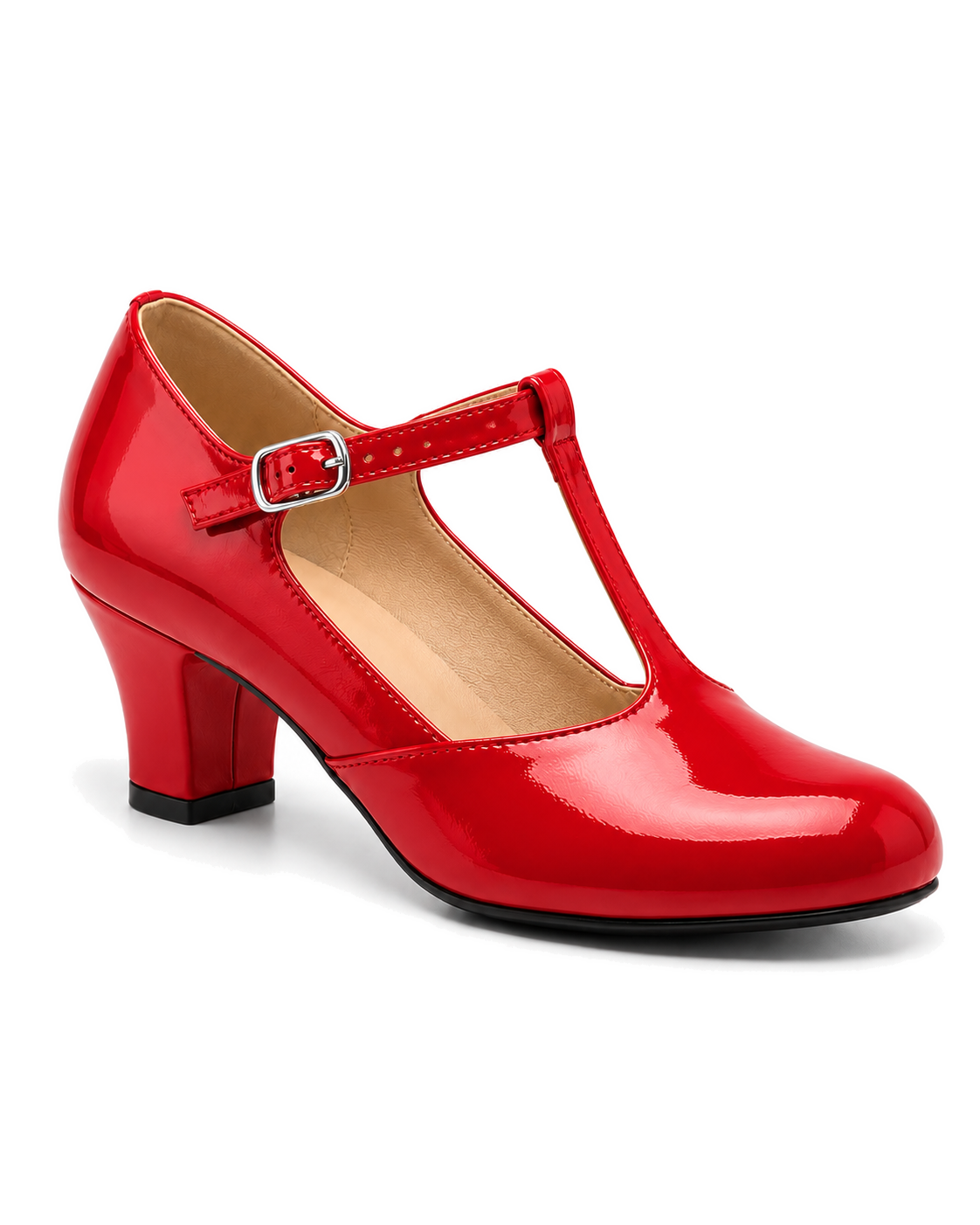 Sapato Boneca Feminino para Dança Salto 6 cm Pra Dança · Vermelho Verniz · 165 — foto do produto