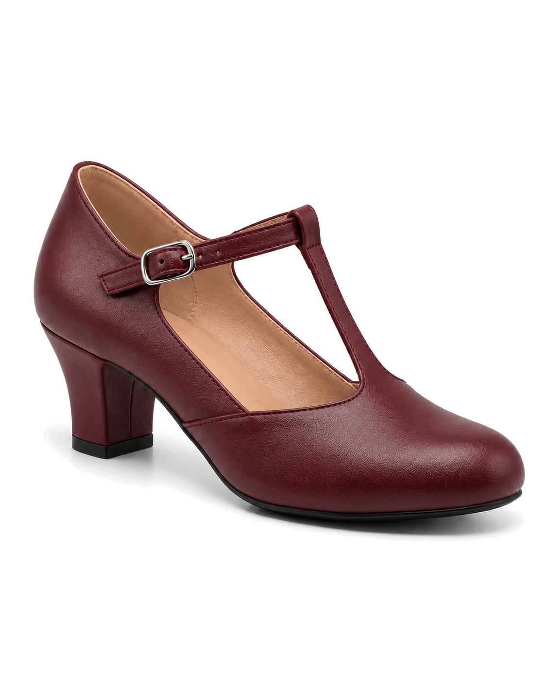 Sapato Boneca Feminino para Dança Salto 6 cm Pra Dança · Vinho · 165 — foto do produto