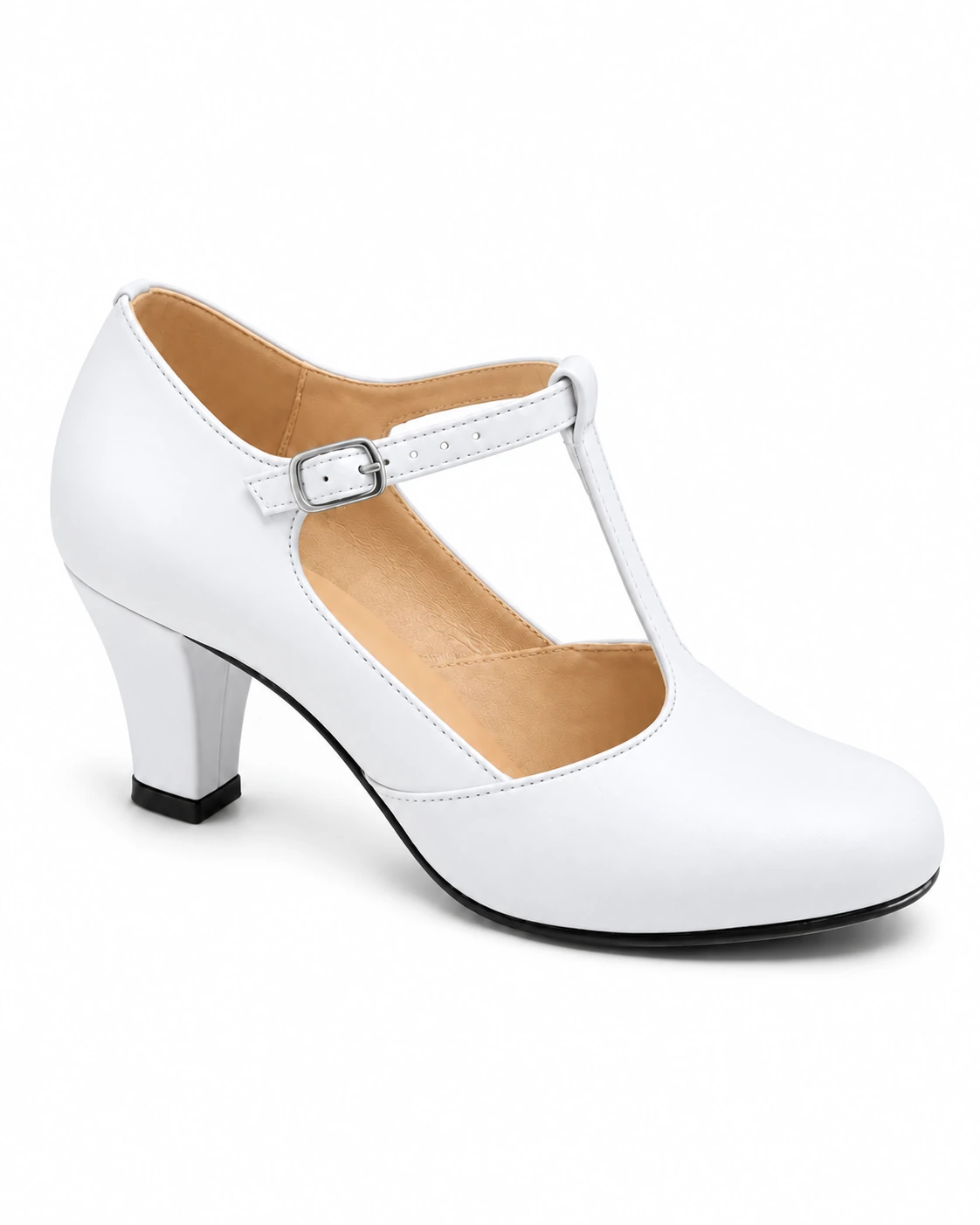 Sapato Boneca Feminino para Dança Salto 7 cm Pra Dança · Branco · 166 — foto do produto