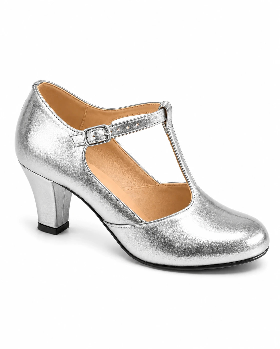 Sapato Boneca Feminino para Dança Salto 7 cm Pra Dança · Prata · 166 — foto do produto