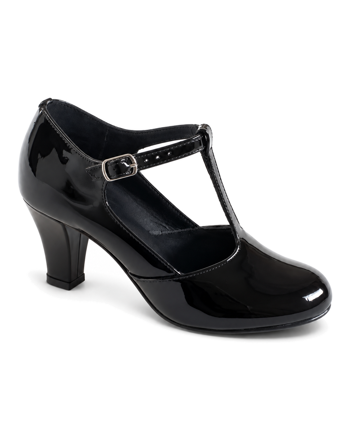 Sapato Boneca Feminino para Dança Salto 7 cm Pra Dança · Preto Verniz · 166
