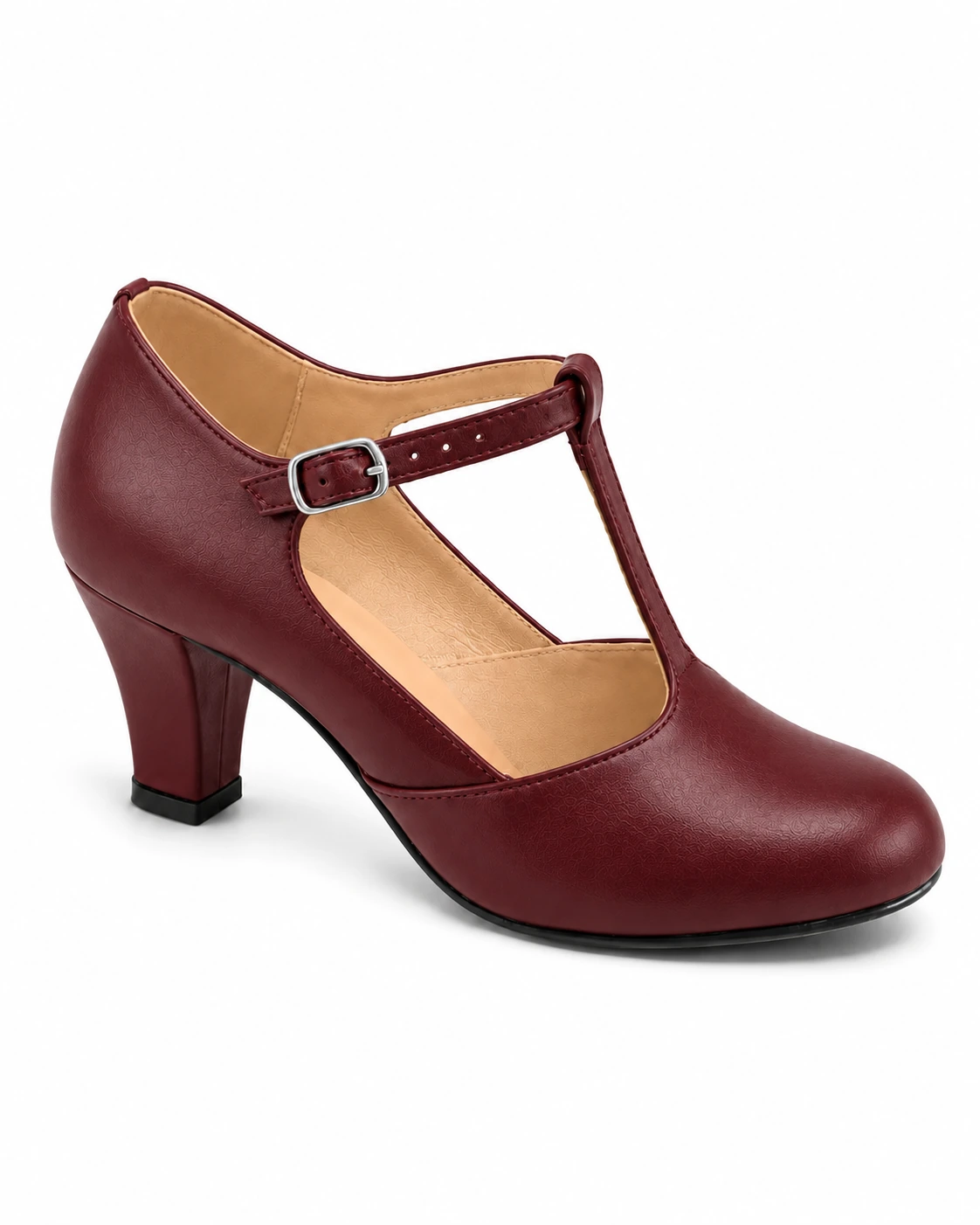 Sapato Boneca Feminino para Dança Salto 7 cm Pra Dança · Vinho · 166 — foto do produto