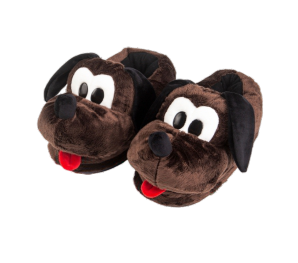 Pantufa Cão 3D Fênix · Marrom e preto · 13227