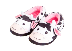 Pantufa Vaquinha 2D Fênix · Preto e branco · 23246