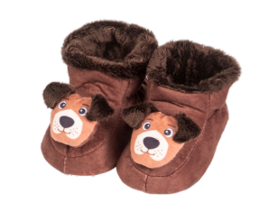Pantufa Bebê Cão 2D Fênix · Marrom · 25260