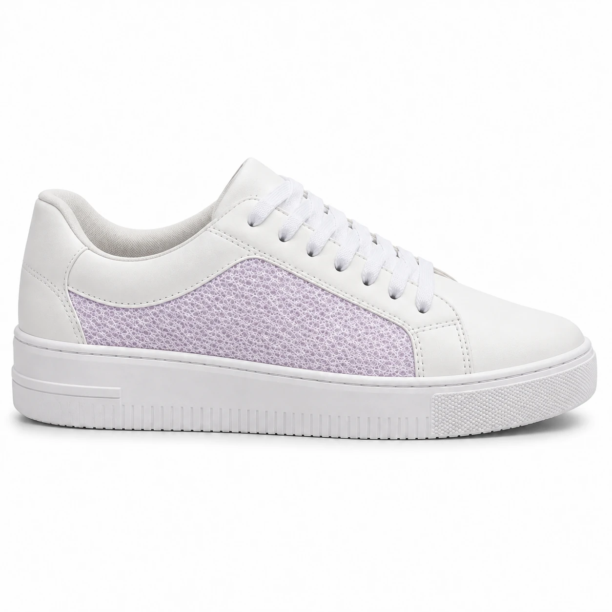 Tênis Casual Tela Lilás Gaturama · Branco e lilás · 2094