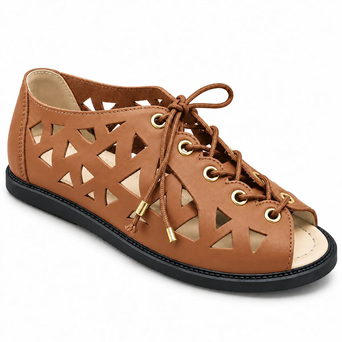 Sandália Gladiadora Greicy · Caramelo · 049 — foto do produto