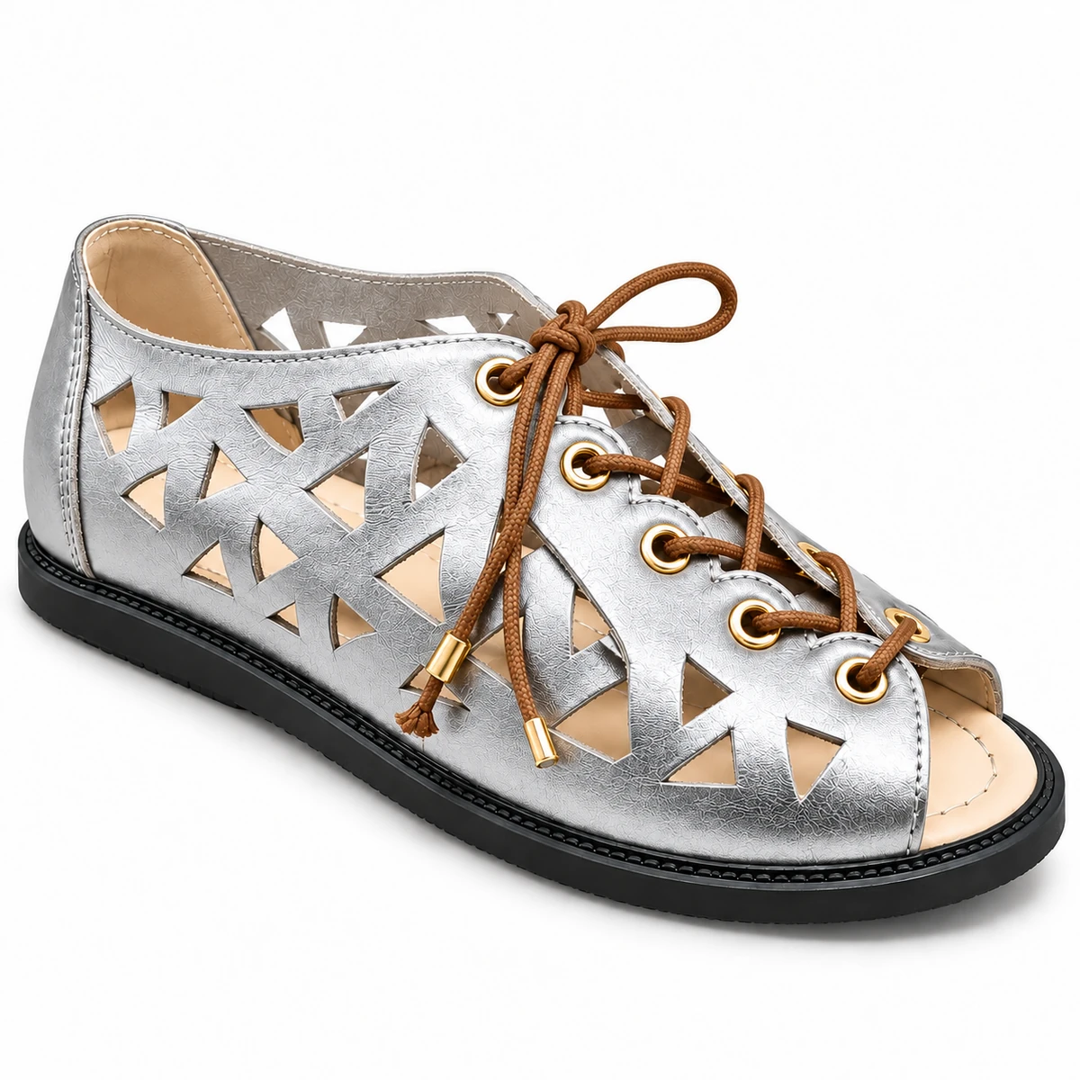 Sandália Gladiadora Greicy · Prata · 049 — foto do produto