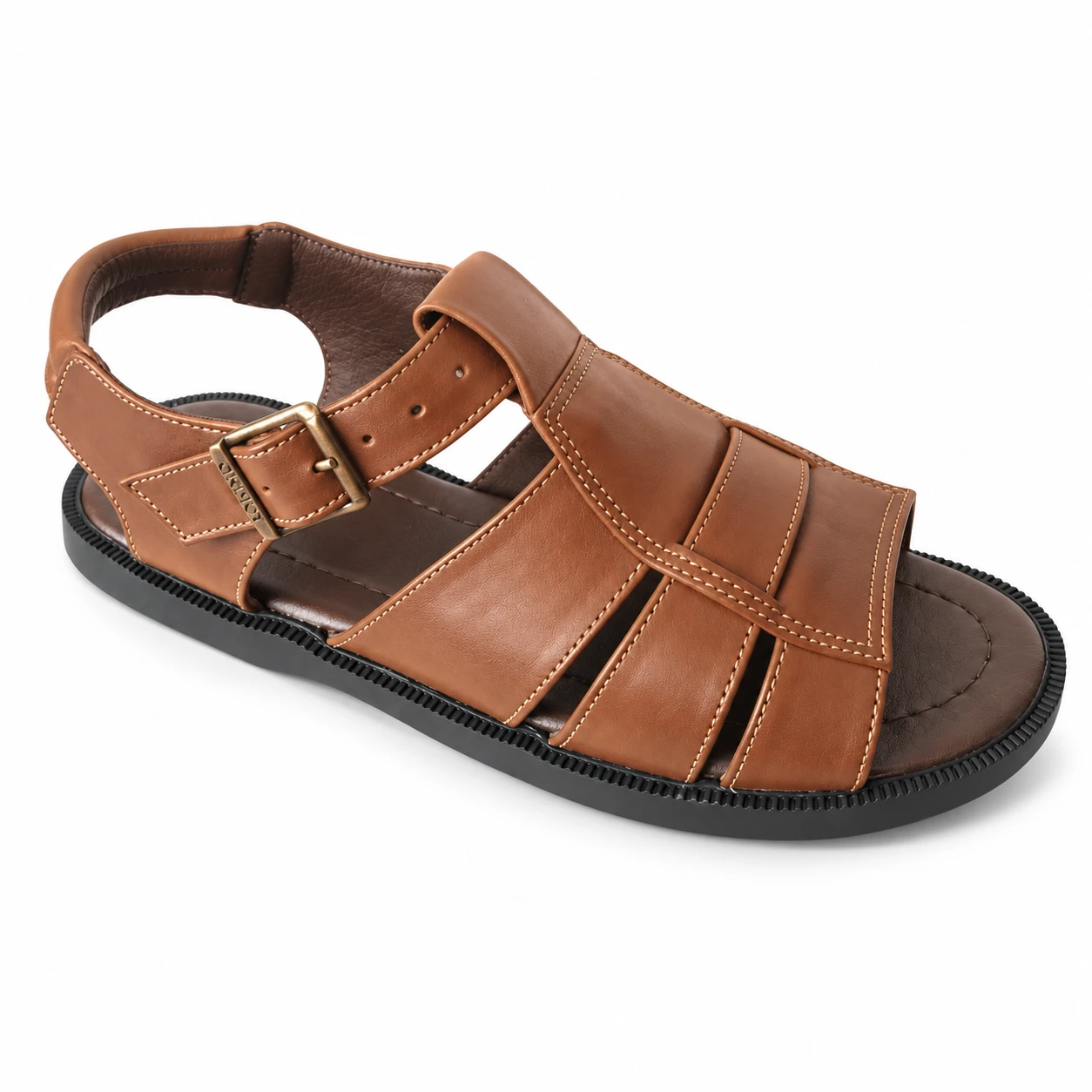Sandália Tiras com Fivela Greicy · Marrom · 360