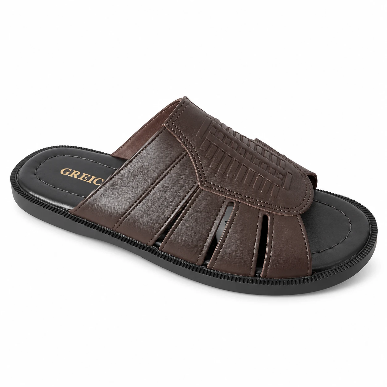 Chinelo Frente com Relevos Greicy · Marrom · 50