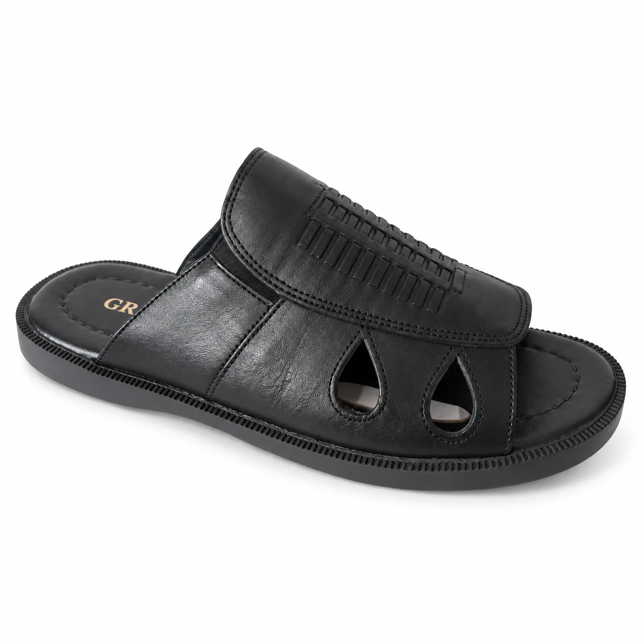 Chinelo Recortes Laterais Greicy · Preto · 52