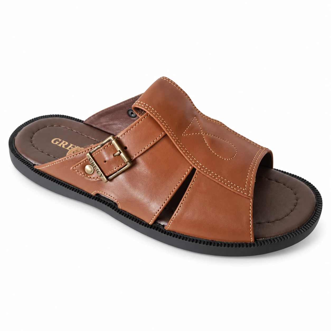 Chinelo Costuras Decorativas Greicy · Marrom · 59