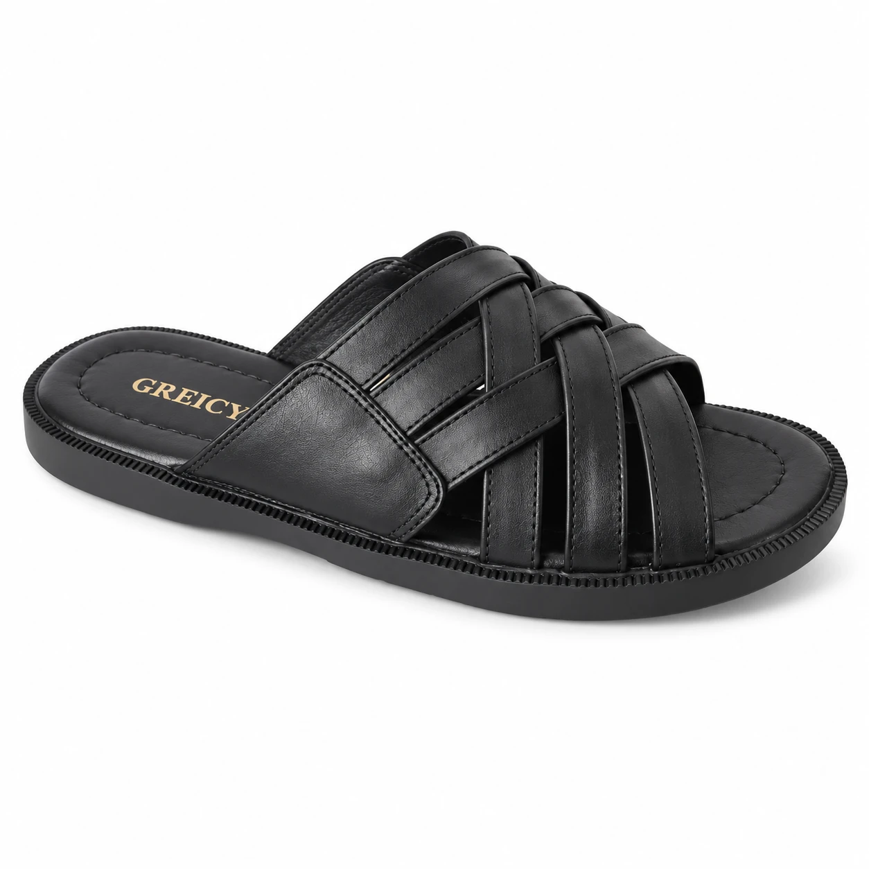 Chinelo Tiras Entrelaçadas Greicy · Preto · 70