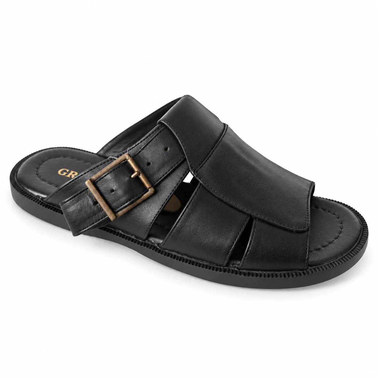 Chinelo Fivela Larga Greicy · Preto · 80