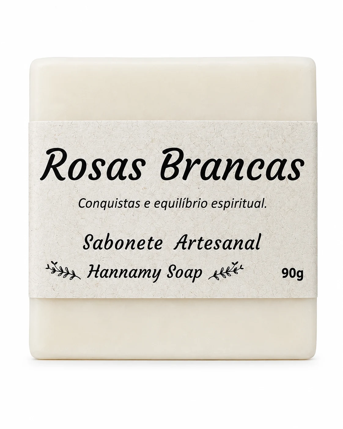 Sabonete artesanal 90 g Hannamy Soap · Rosas Brancas — foto do produto