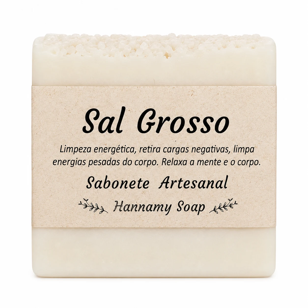 Sabonete artesanal 90 g Hannamy Soap · Sal Grosso — foto do produto