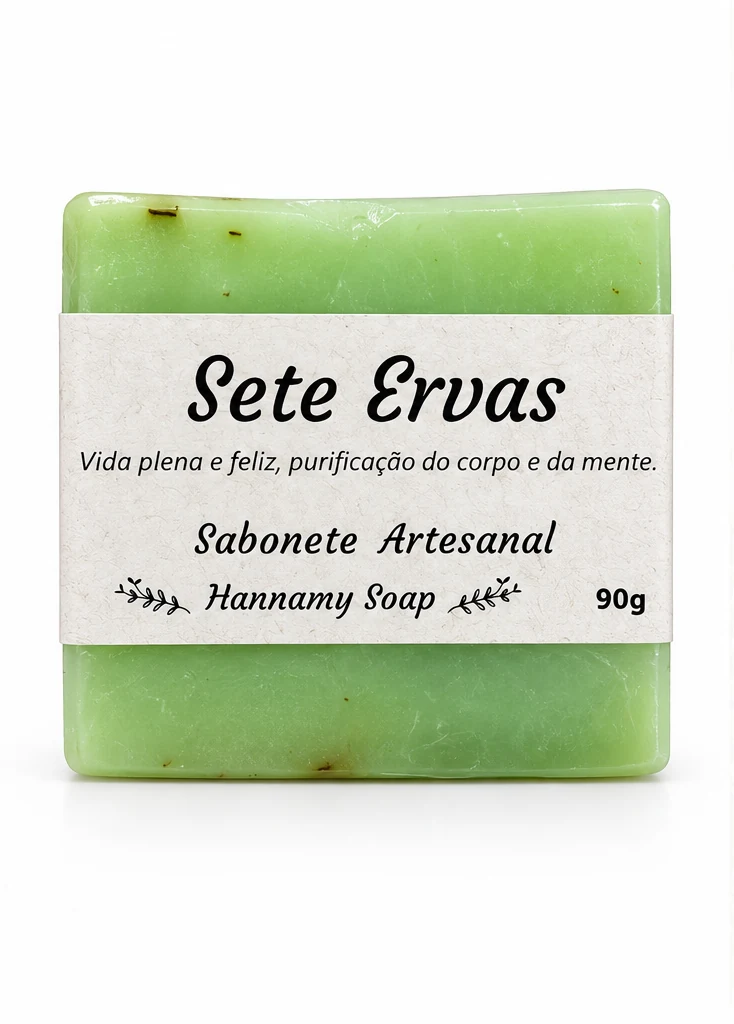 Sabonete artesanal 90 g Hannamy Soap · Sete Ervas
