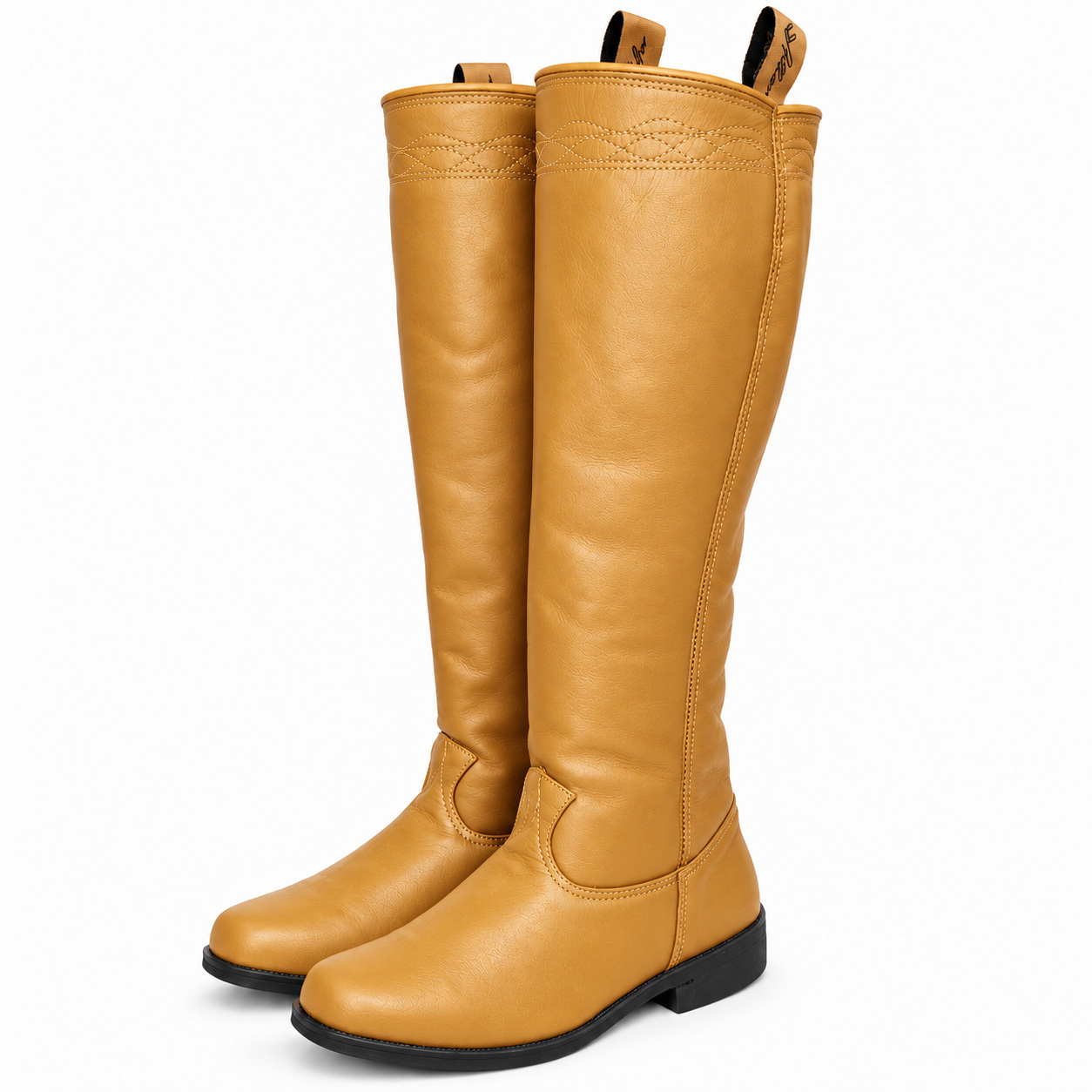 Bota Ginete em Couro Sola Injetada Tipo Gel Tiro de Laço · Amarelo · 208 — foto do produto