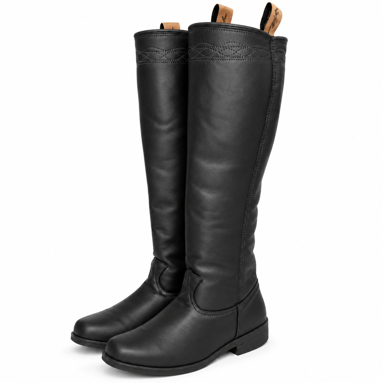 Bota Ginete em Couro Sola Injetada Tipo Gel Tiro de Laço · Preto · 208 — foto do produto