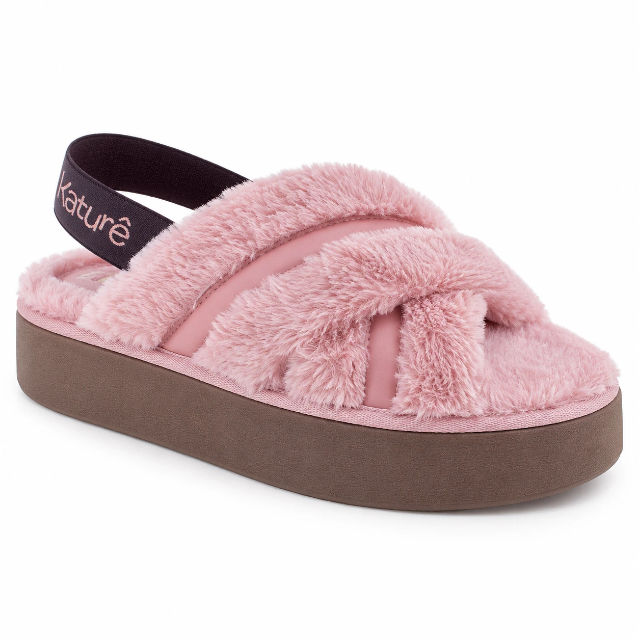 Pantufa Feminina em Pelo Katurê · Rosa · 1449 — foto do produto