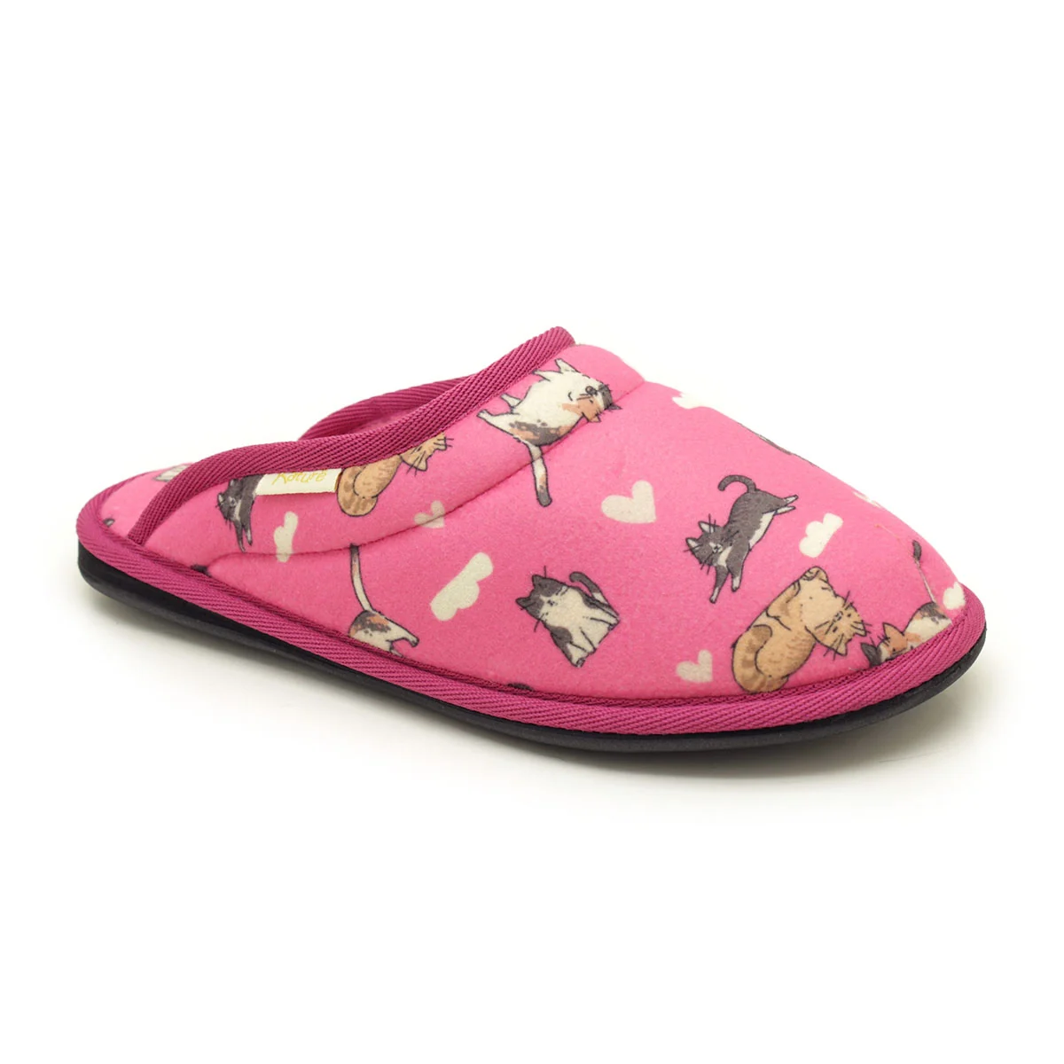 Pantufa Unissex em Tecido Katurê · Rosa estampado · 407 — foto do produto
