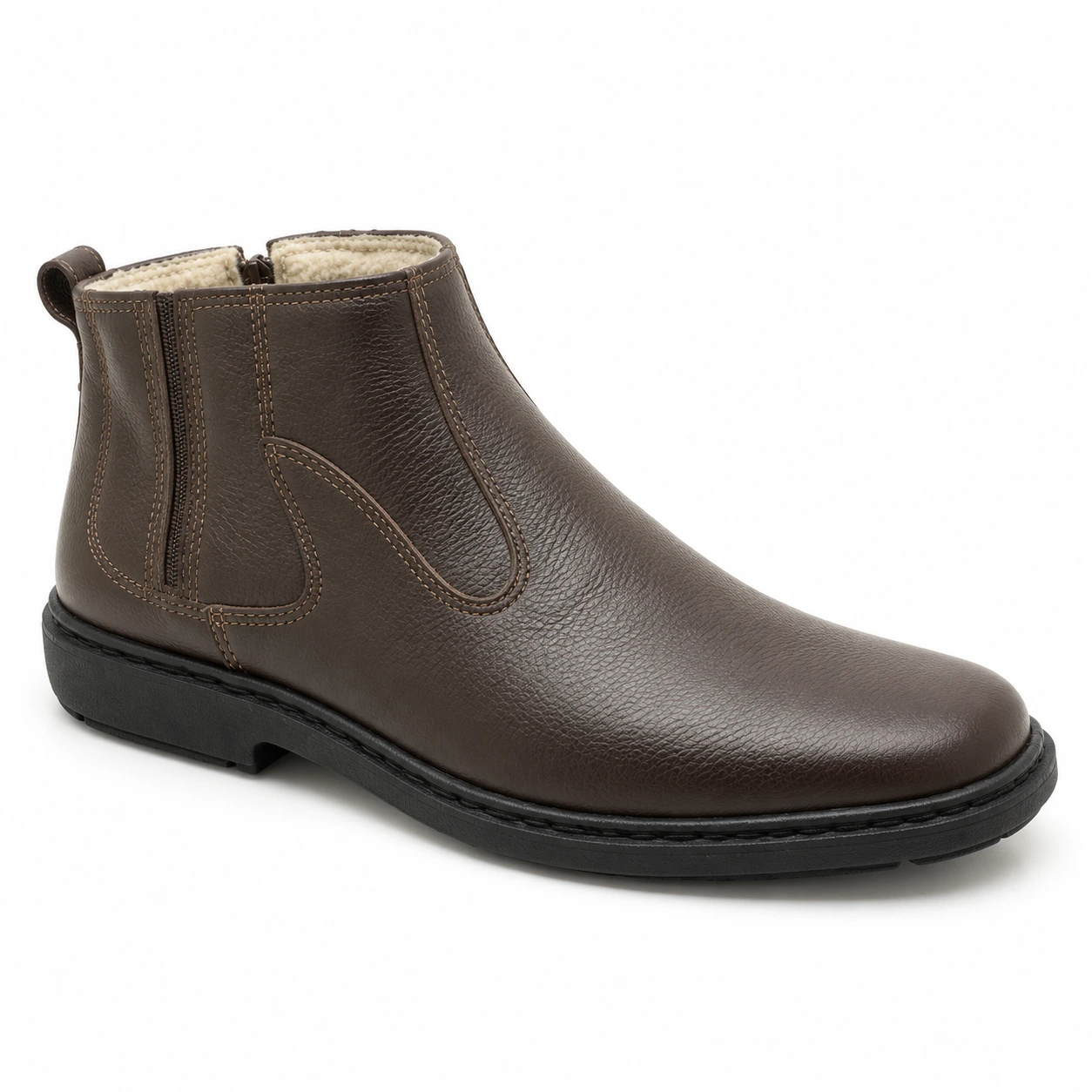 Bota Masculina em Couro Vudalfor · Café · 2364
