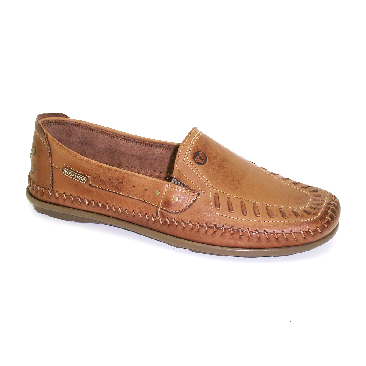 Mocassim Masculino em Couro Vudalfor · Brown · 3358