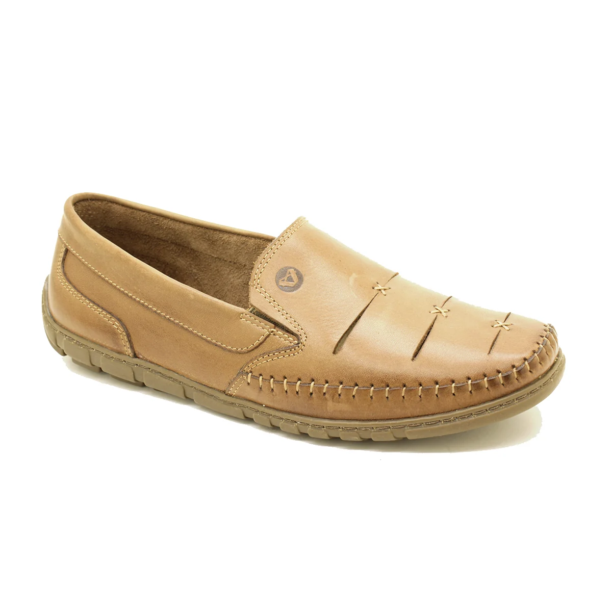 Mocassim Unissex em Couro Vudalfor · Brown · 5383